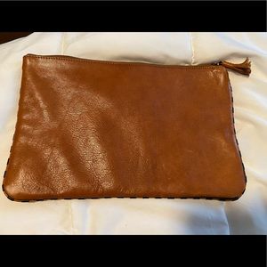 Madewell leather clutch bag